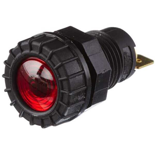John Deere Lampes de témoin à encastrer BA9S Hella - 2AA008594031 - Feu d'avertissement Halogène, rond, 12/24V, rouge, à boulonn