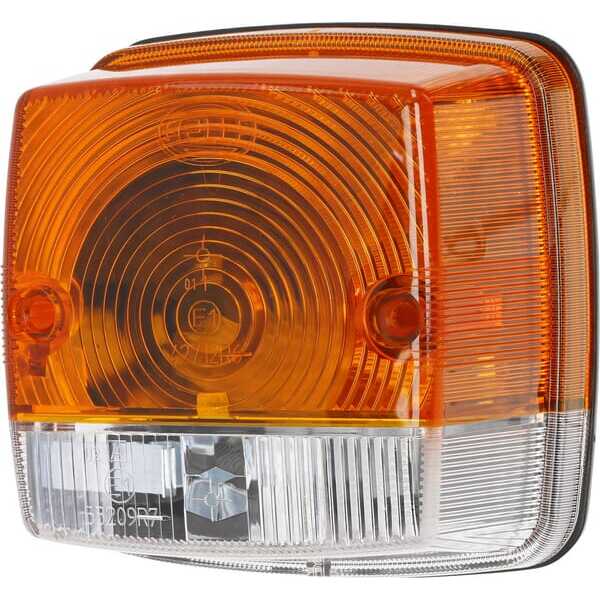 John Deere Clignotant et feu latéral - 2BE003014251 - Feu de direction et de position 21W, carré, 12V, ambre/transparent, à boul