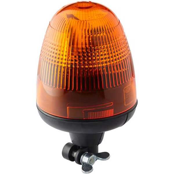 John Deere Gyrophare flexible Rotaflex R Hella - 2RL006846001 - Gyrophare halogène, rond 12 V, ambre, monté sur mât, Ø 135 mm x 
