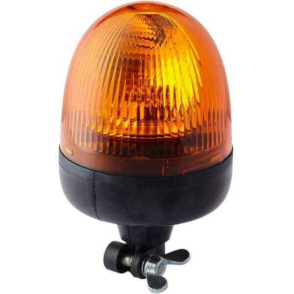 John Deere Gyrophare flexible KL Rotacompact FL Hella - 2RL009506001 - Gyrophare halogène, rond 12 V, ambre, monté sur mât, Ø 13