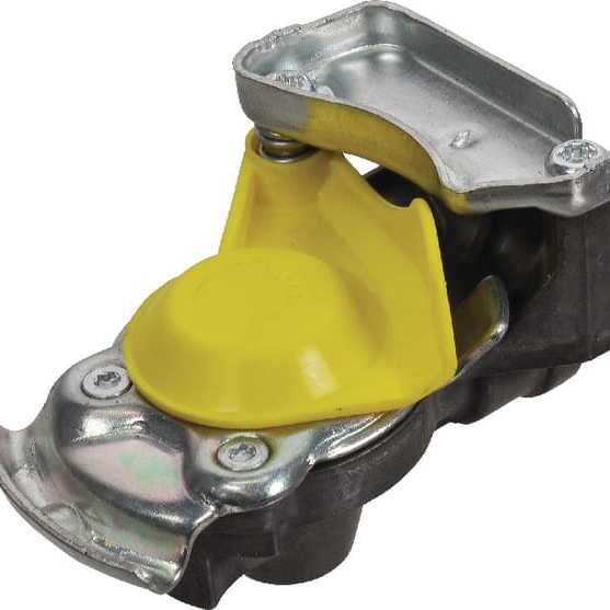 John Deere Raccord femelle automatique; système d'air à 2 conduite - 4522002120 - Tête d'attelage automatique M22x1.5 jaune