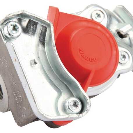 John Deere Raccord femelle automatique; système d'air à 2 conduite - 9522002210 - Tête d'attelage automatique M16x1.5 rouge