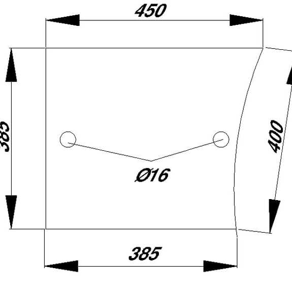 John Deere Vitres de porte - D8055 - Vitre de porte inf.