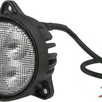 John Deere Phares de travail ronds à LED - LA10429 - Phare de travail LED, 40 W, 4800 lm, rond, faisceau large, Kramp