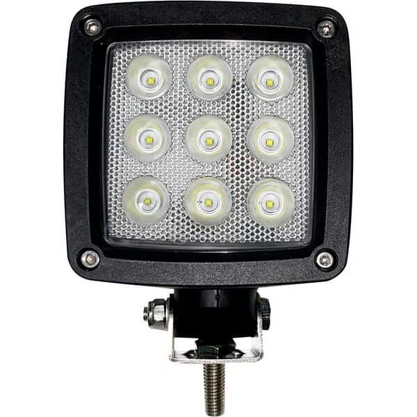 John Deere Phare de travail à LED carré - LA10555 - Phare de travail LED, 27 W, 3000 lm, carrée, blanche, 10/30 V, 100x100x81 mm