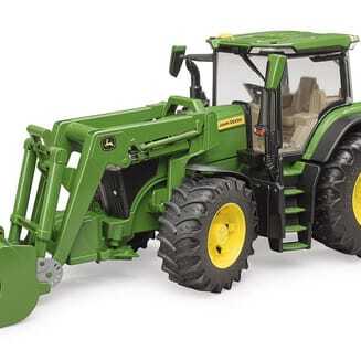 John Deere U03151 7R avec chargeur frontal et remorque - U03151 - John Deere 7R avec chargeur frontal