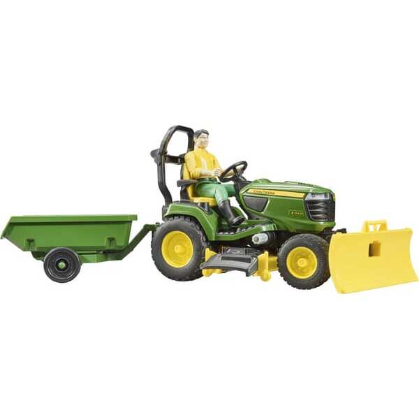 John Deere U62104 Tracteur avec remorque et jardinier - U62104 - Tracteur John Deere avec remorque et jardinier